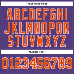 Custom Long Sleeve Performance T-Shirt - Purple White Orange Design Custom Purple Orange-White Long Sleeve Performance T-Shirt