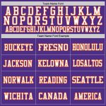 Custom Football Jersey - Authentic Purple Orange White Mesh Design Custom Purple Orange-White Mesh Authentic Football Jersey