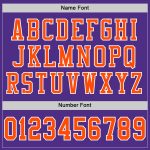 Custom Football Jersey - Authentic Purple Orange White Mesh Design Custom Purple Orange-White Mesh Authentic Football Jersey