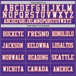 Custom Purple Orange White Mesh Football Jersey - Authentic Throwback Style Custom Purple Orange-White Mesh Authentic Throwback