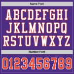 Custom Purple Orange White Mesh Football Jersey - Authentic Throwback Style Custom Purple Orange-White Mesh Authentic Throwback