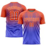 Custom Purple Orange White Soccer Uniform Jersey - Sublimation Sport Gear Custom Purple Orange-White Sublimation Soccer Uniform