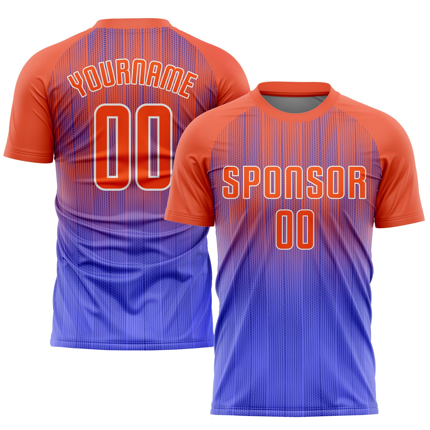 Custom Purple Orange White Soccer Uniform Jersey - Sublimation Sport Gear Custom Purple Orange-White Sublimation Soccer Uniform