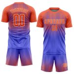 Custom Purple Orange White Soccer Uniform Jersey - Sublimation Sport Gear Custom Purple Orange-White Sublimation Soccer Uniform