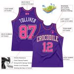 Custom Basketball Jersey - Authentic Throwback in Purple, Pink & Black Custom Purple Pink-Black Authentic Throwback Basketball