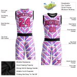 Custom Purple Pink Black Basketball Jersey Round Neck Sublimation Suit Custom Purple Pink-Black Round Neck Sublimation Basketball