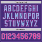 Custom Purple Pink Light Blue Authentic Baseball Jersey for Men and Women Custom Purple Pink-Light Blue Authentic Baseball