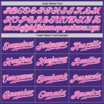 Custom Authentic Baseball Jersey in Purple Pink-White Color Custom Purple Pink-White Authentic Baseball Jersey
