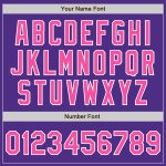Custom Unisex Softball Jersey - Purple Pink-White Two-Button Design, Soft Fabric, Comfortable Fit Custom Purple Pink-White