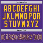 Custom Purple-Gold Basketball Jersey | Authentic Throwback Design Custom Purple Purple-Gold Authentic Throwback Basketball