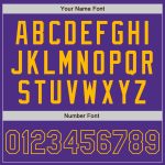 Custom Purple Gold Unisex Softball Jersey - Two-Button Design, Comfortable Fit Custom Purple Purple-Gold Two-Button Unisex