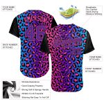 Custom Purple-Pink 3D Leopard Baseball Jersey - Authentic Design for Sports Fans Custom Purple Purple-Pink 3D Pattern Design