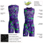 Custom Purple White Basketball Jersey for Music Festivals - Round Neck Sublimation Suit Custom Purple Purple-White Music