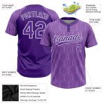 Custom Purple White Two-Button Unisex Softball Jersey for Men and Women Custom Purple Purple-White Two-Button Unisex Softball