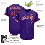 Custom Purple Red and White Authentic Baseball Jersey for Men and Women Custom Purple Red-White Authentic Baseball Jersey