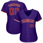 Custom Purple Red and White Authentic Baseball Jersey for Men and Women Custom Purple Red-White Authentic Baseball Jersey