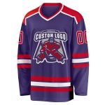 Custom Red and White Purple Hockey Jersey for Men and Women Custom Purple Red-White Hockey Jersey