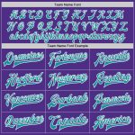 Custom Bomber Jacket Teal White Purple Full-Snap Varsity Letterman for Men and Women Custom Purple Teal-White Bomber Full-Snap
