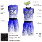Custom Purple White Black Round Neck Basketball Jersey Suit - Sublimation Design Custom Purple White-Black Round Neck Sublimation