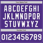 Custom Purple White Varsity Letterman Jacket - Full-Snap Bomber Style Custom Purple White Bomber Full-Snap Varsity Letterman