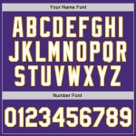 Custom Authentic Baseball Jersey - Purple White Gold Design Custom Purple White-Gold Authentic Baseball Jersey
