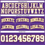 Custom Basketball Shorts - Authentic Throwback Design in Purple and White Gold Custom Purple White-Gold Authentic Throwback