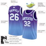 Custom Purple White Light Blue Basketball Jersey - Authentic Fade Design Fashion Custom Purple White-Light Blue Authentic
