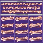 Custom Purple White Orange Baseball Jersey - Authentic Sports Apparel Custom Purple White-Orange Authentic Baseball Jersey