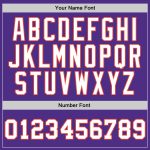 Custom Purple White Orange Throwback Basketball Jersey - Authentic Style Custom Purple White-Orange Authentic Throwback Basketball