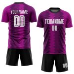 Custom Purple Pink White Soccer Jersey - Sublimation Uniform Custom Purple White-Pink Sublimation Soccer Uniform Jersey