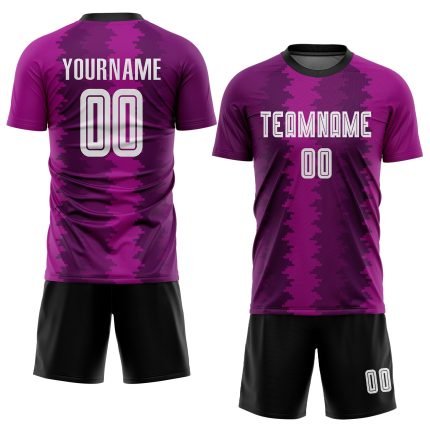 Custom Purple Pink White Soccer Jersey - Sublimation Uniform Custom Purple White-Pink Sublimation Soccer Uniform Jersey