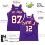 Custom Authentic Purple White Red Throwback Basketball Jersey Custom Purple White-Red Authentic Throwback Basketball Jersey