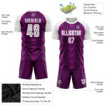 Custom Purple White Soccer Jersey - Sublimation Uniform for Teams Custom Purple White Sublimation Soccer Uniform Jersey