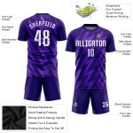 Custom Purple White Soccer Uniform Jersey - Sublimation Style 2827 Custom Purple White Sublimation Soccer Uniform Jersey