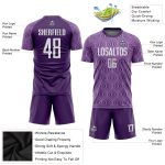 Custom Purple White Soccer Jersey Sublimation Uniform Style 3121 Custom Purple White Sublimation Soccer Uniform Jersey Style