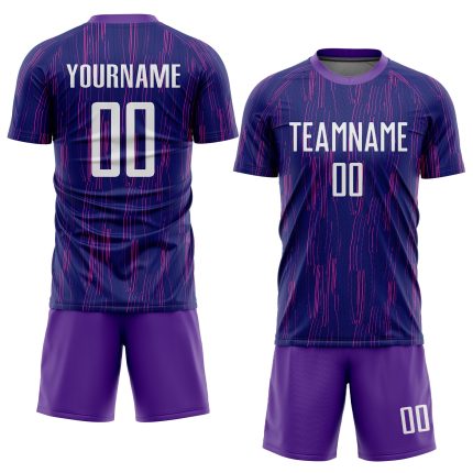 Custom Purple White Soccer Jersey Sublimation Uniform Style 8229 Custom Purple White Sublimation Soccer Uniform Jersey Style