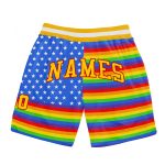 Pride Month Rainbow Love Is Love LGBT Basketball Shorts Custom Style 9635 Custom Rainbow For Pride Month Love Is Love LGBT