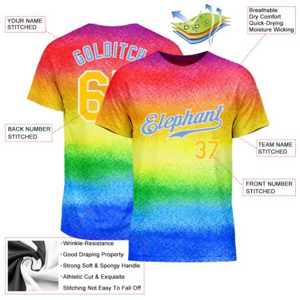 Pride Month Custom Rainbow LGBT T-Shirt Love Is Love Graphic Tee Style 5437 Custom Rainbow For Pride Month Love Is Love LGBT