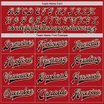 Custom Bomber Varsity Letterman Jacket Red Black Cream Full-Snap Mens Outerwear Custom Red Black-Cream Bomber Full-Snap Varsity