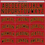 Custom Basketball Jersey - Authentic Red Black Gold Throwback Design Custom Red Black-Gold Authentic Throwback Basketball