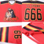 Custom Red Black Gold Hockey Jersey - Personalized Team Apparel for Fans Custom Red Black-Gold Hockey Jersey