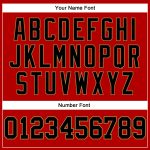 Custom Performance T-Shirt for Men in Red, Black & Old Gold - Long Sleeve Custom Red Black-Old Gold Long Sleeve Performance