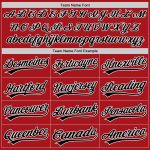 Custom Authentic Baseball Jersey in Red, Black and White Colors Custom Red Black-White Authentic Baseball Jersey