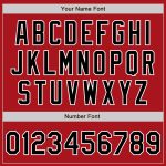 Custom Authentic Baseball Jersey Red Black White Style 5990 Custom Red Black-White Authentic Baseball Jersey Style 5990