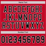 Custom Red Black White Football Jersey - Authentic Mesh Sports Apparel Custom Red Black-White Mesh Authentic Football Jersey