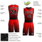 Custom Basketball Jersey Sublimation Round Neck Red Black White Suit Custom Red Black-White Round Neck Sublimation Basketball