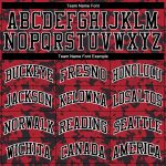 Custom Sublimation Basketball Jersey Red Black White Round Neck Style 5843 Custom Red Black-White Round Neck Sublimation