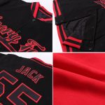 Custom Red Cream Varsity Letterman Bomber Jacket Full-Snap Fashion Coat Custom Red Cream Bomber Full-Snap Varsity Letterman