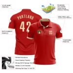 Custom Red Performance Golf Polo Shirt - Breathable and Stylish Design Custom Red Cream Performance Golf Polo Shirt