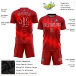 Custom Red White Sublimation Soccer Jersey - Personalized Team Uniform Custom Red Crimson-White Sublimation Soccer Uniform